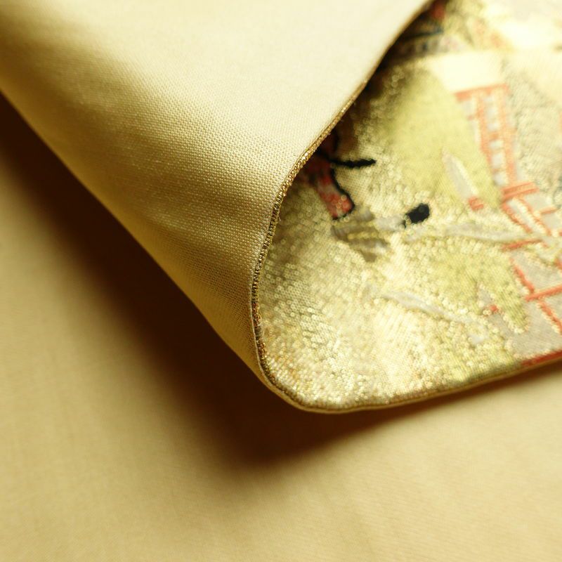 袋帯 六通柄 フォーマル用 正絹 古典柄 箔 金糸 帯 金・銀_画像12