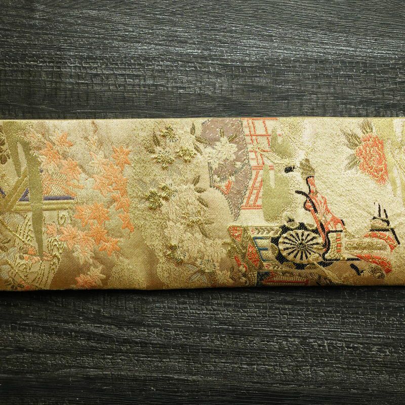 袋帯 六通柄 フォーマル用 正絹 古典柄 箔 金糸 帯 金・銀_画像17