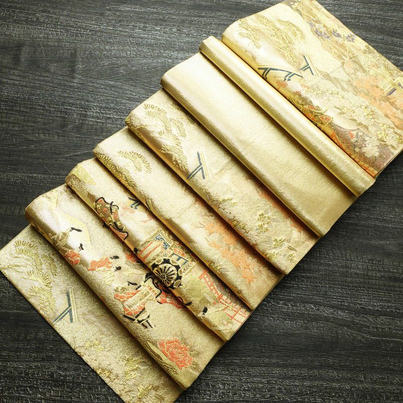 袋帯 六通柄 フォーマル用 正絹 古典柄 箔 金糸 帯 金・銀_画像21