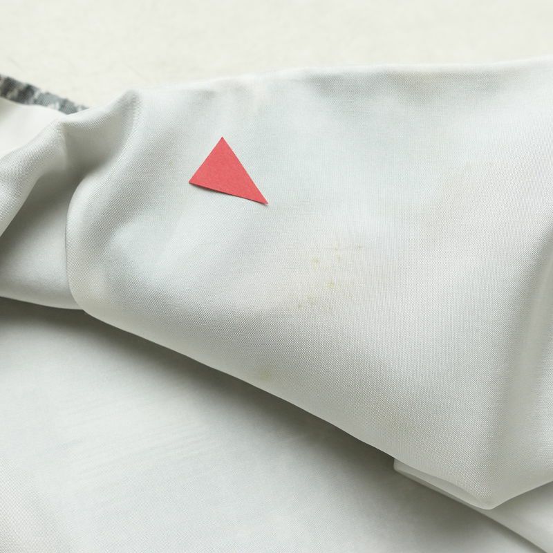 紬 正絹 縞柄・線柄 袷仕立て 身丈167cm 裄丈67cm 着物 グレー_画像17