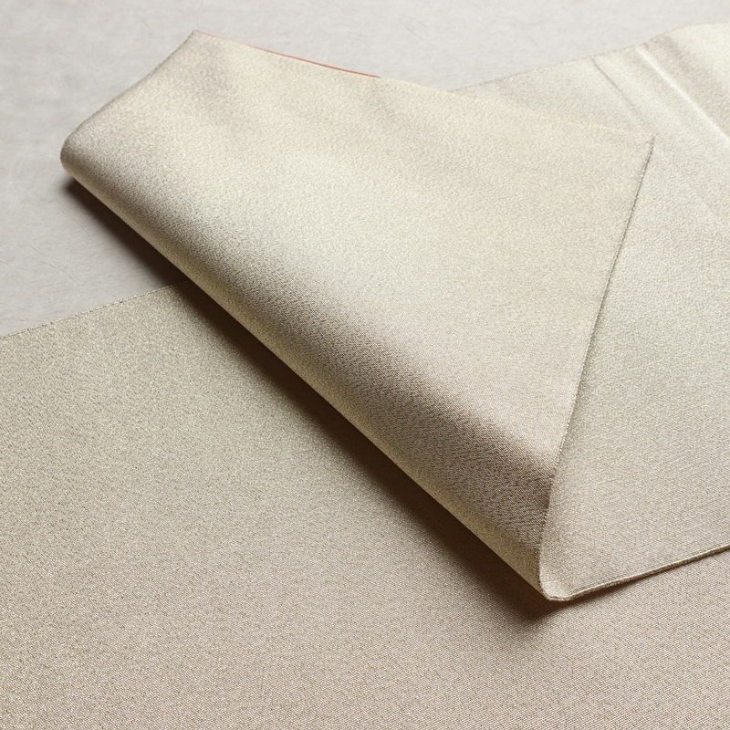 袋帯 つづれ織 太鼓柄 良品 フォーマル用 正絹 木の葉・植物柄 金糸 帯 クリーム_画像9