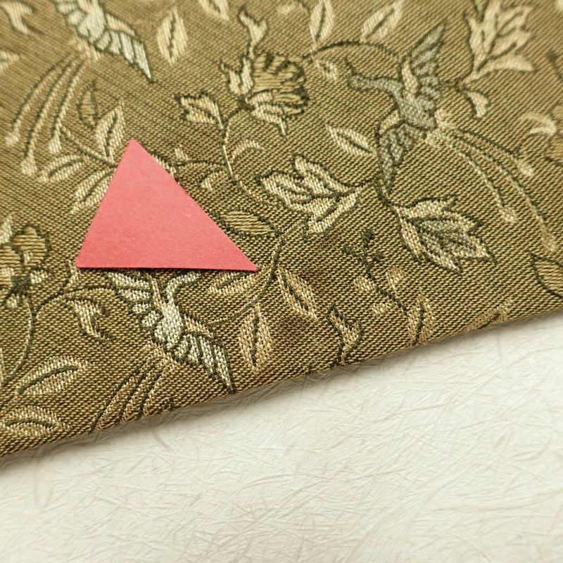 名古屋帯 全通柄 正絹 人物・動物柄 名古屋仕立て 帯 黄・黄土色_画像15