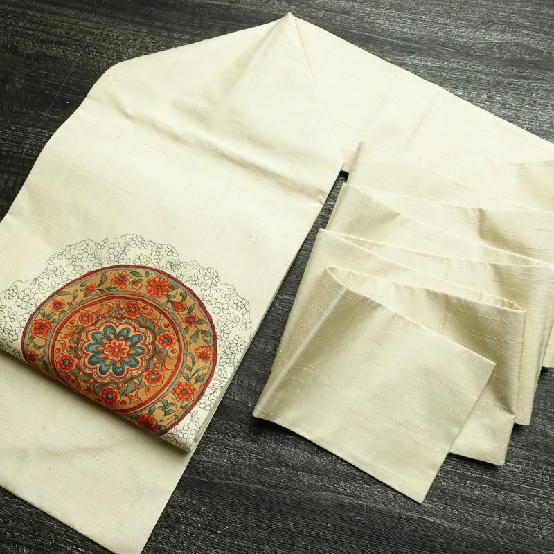 名古屋帯 太鼓柄 落款入り 正絹 幾何学柄・抽象柄 名古屋仕立て 帯 クリーム_画像17