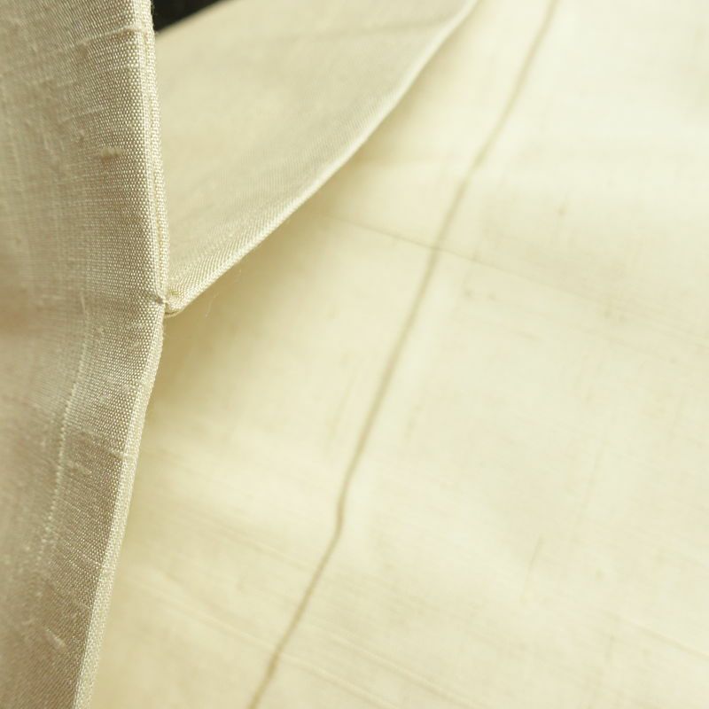 名古屋帯 太鼓柄 落款入り 正絹 幾何学柄・抽象柄 名古屋仕立て 帯 クリーム_画像20