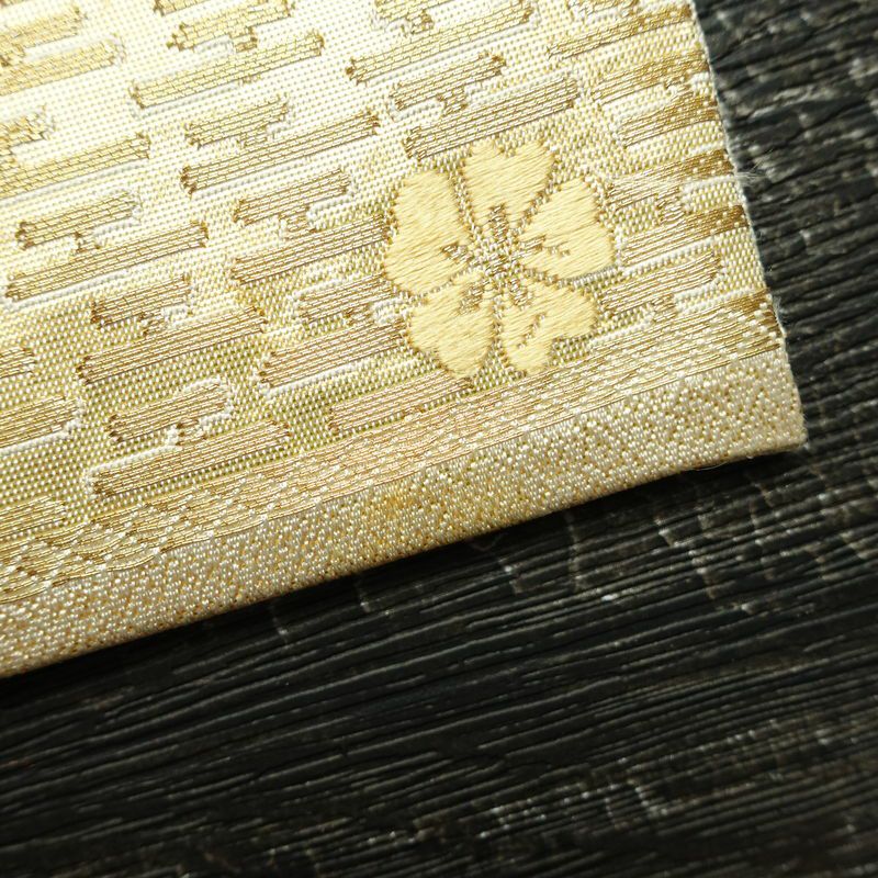 袋帯 六通柄 フォーマル用 正絹 古典柄 刺繍 帯 クリーム_画像11