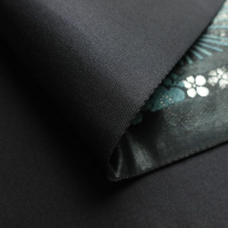 袋帯 六通柄 良品 フォーマル用 正絹 花柄 箔 帯 青・紺_画像10