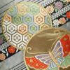 袋帯 六通柄 振袖用 正絹 蝶・昆虫柄 箔 金糸 帯 黒_画像2