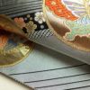 袋帯 六通柄 振袖用 正絹 蝶・昆虫柄 箔 金糸 帯 黒_画像6