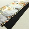 袋帯 六通柄 振袖用 正絹 蝶・昆虫柄 箔 金糸 帯 黒_画像7