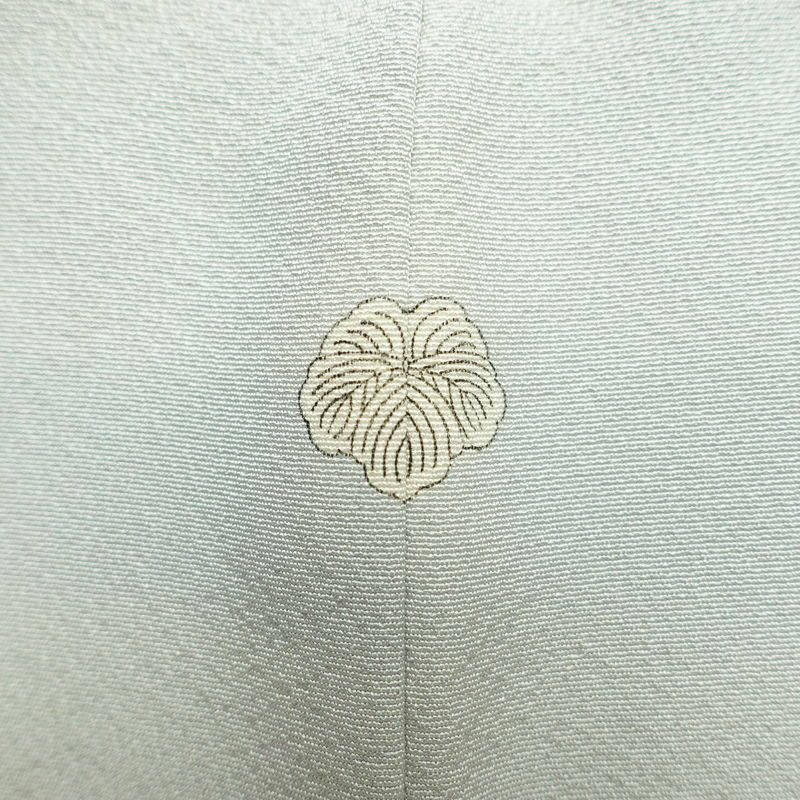 訪問着 十日町友禅 関口遼一 落款入り 縮緬 一つ紋付き 正絹 人物・動物柄 袷仕立て 身丈160.5cm 裄丈65.5cm フォーマル 着物 青・紺_画像10