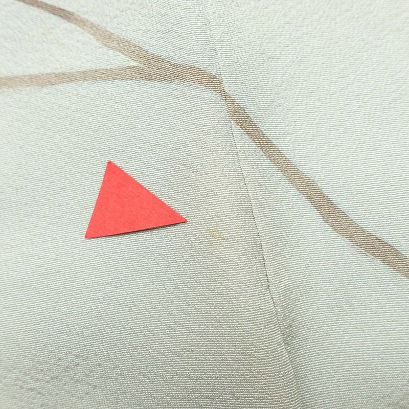 訪問着 十日町友禅 関口遼一 落款入り 縮緬 一つ紋付き 正絹 人物・動物柄 袷仕立て 身丈160.5cm 裄丈65.5cm フォーマル 着物 青・紺_画像12