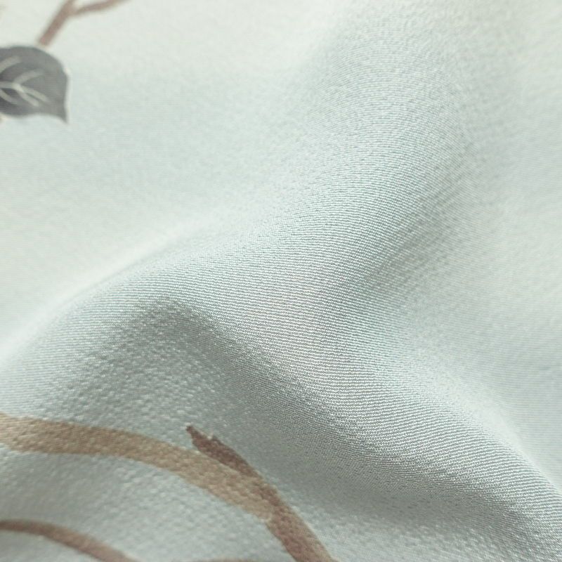 訪問着 十日町友禅 関口遼一 落款入り 縮緬 一つ紋付き 正絹 人物・動物柄 袷仕立て 身丈160.5cm 裄丈65.5cm フォーマル 着物 青・紺_画像17