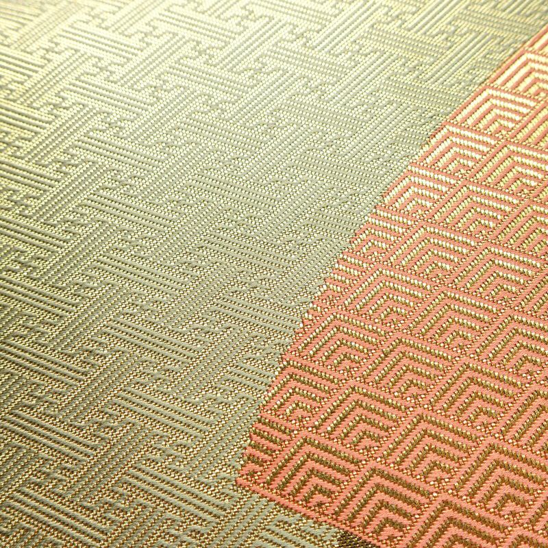 袋帯 六通柄 フォーマル用 正絹 古典柄 箔 扇面 帯 金・銀_画像5