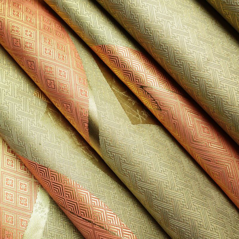 袋帯 六通柄 フォーマル用 正絹 古典柄 箔 扇面 帯 金・銀_画像20