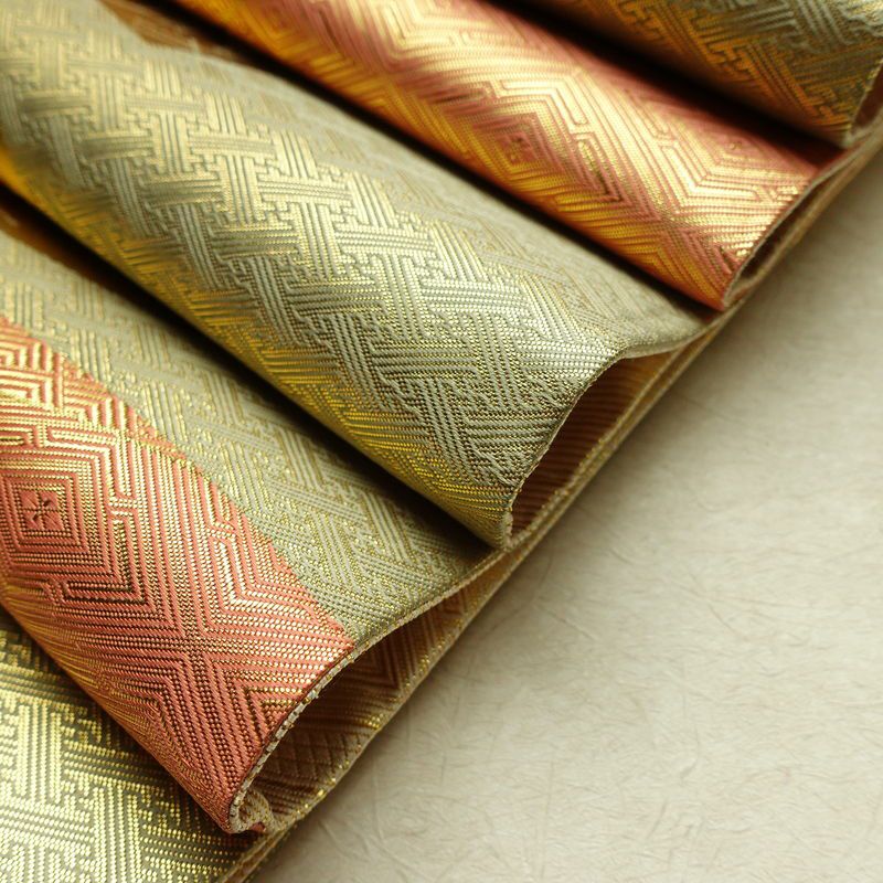 袋帯 六通柄 フォーマル用 正絹 古典柄 箔 扇面 帯 金・銀_画像21