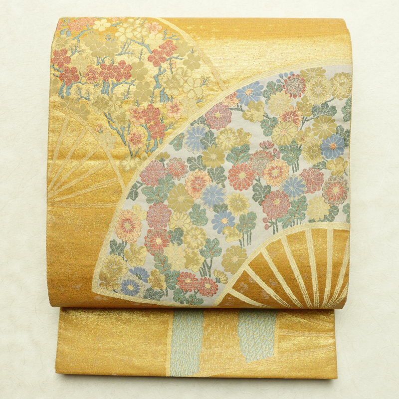 袋帯 沈金箔 六通柄 フォーマル用 正絹 古典柄 箔 帯 金・銀_画像1