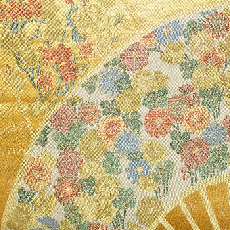 袋帯 沈金箔 六通柄 フォーマル用 正絹 古典柄 箔 帯 金・銀_画像2