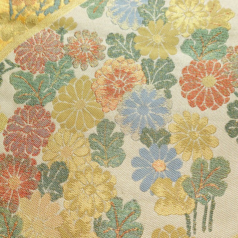 袋帯 沈金箔 六通柄 フォーマル用 正絹 古典柄 箔 帯 金・銀_画像3