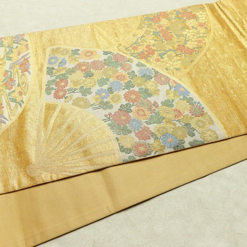 袋帯 沈金箔 六通柄 フォーマル用 正絹 古典柄 箔 帯 金・銀_画像11