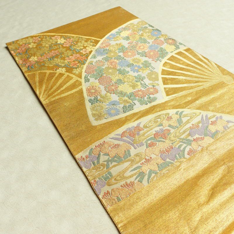 袋帯 沈金箔 六通柄 フォーマル用 正絹 古典柄 箔 帯 金・銀_画像18