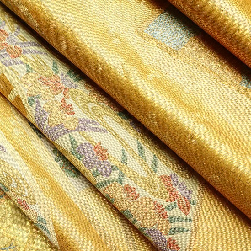 袋帯 沈金箔 六通柄 フォーマル用 正絹 古典柄 箔 帯 金・銀_画像20