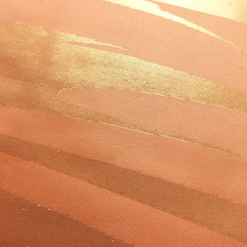 名古屋帯 六通柄 良品 正絹 流水・波柄 名古屋仕立て 箔 帯 橙_画像6