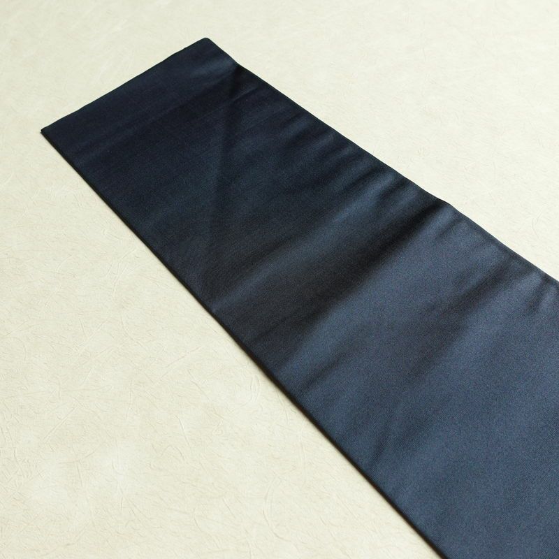 名古屋帯 太鼓柄 美品 正絹 流水・波柄 名古屋仕立て 箔 帯 青・紺_画像15