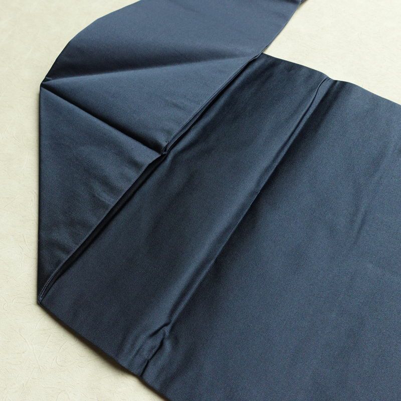 名古屋帯 太鼓柄 美品 正絹 流水・波柄 名古屋仕立て 箔 帯 青・紺_画像18