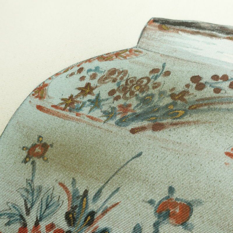 名古屋帯 太鼓柄 落款入り 正絹 その他の柄 名古屋仕立て 箔 帯 クリーム_画像5