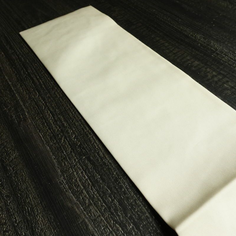 名古屋帯 太鼓柄 落款入り 正絹 その他の柄 名古屋仕立て 箔 帯 クリーム_画像16