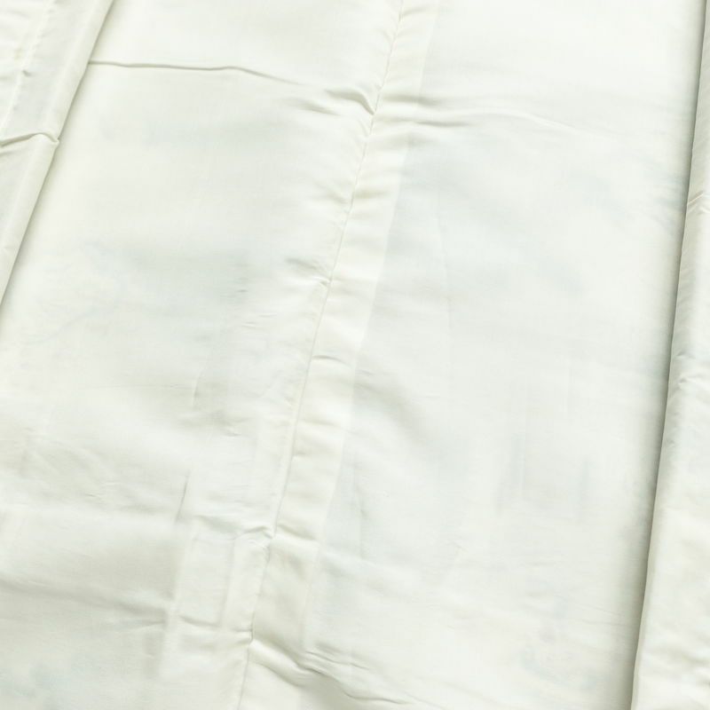 小紋 縮緬 総柄 正絹 風景柄 袷仕立て 身丈152cm 裄丈63.5cm 着物 緑・うぐいす色_画像17