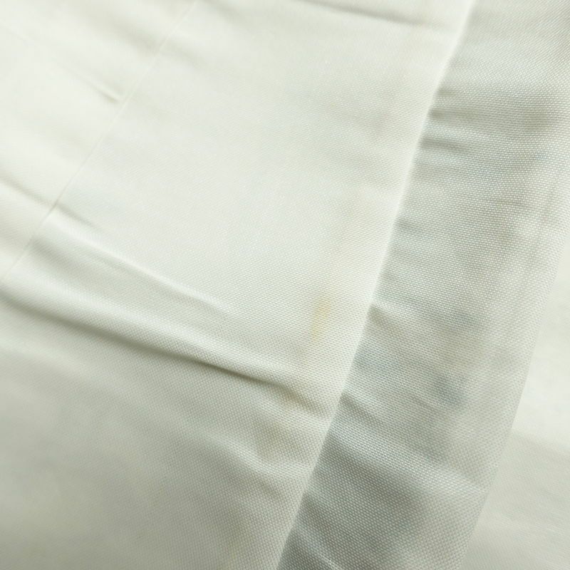 小紋 縮緬 総柄 正絹 風景柄 袷仕立て 身丈152cm 裄丈63.5cm 着物 緑・うぐいす色_画像18