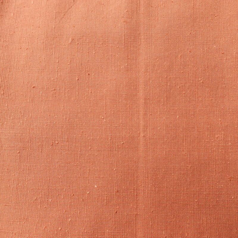 紬 しつけ糸付き 正絹 無地 袷仕立て 身丈161.5cm 裄丈65cm 着物 橙_画像6
