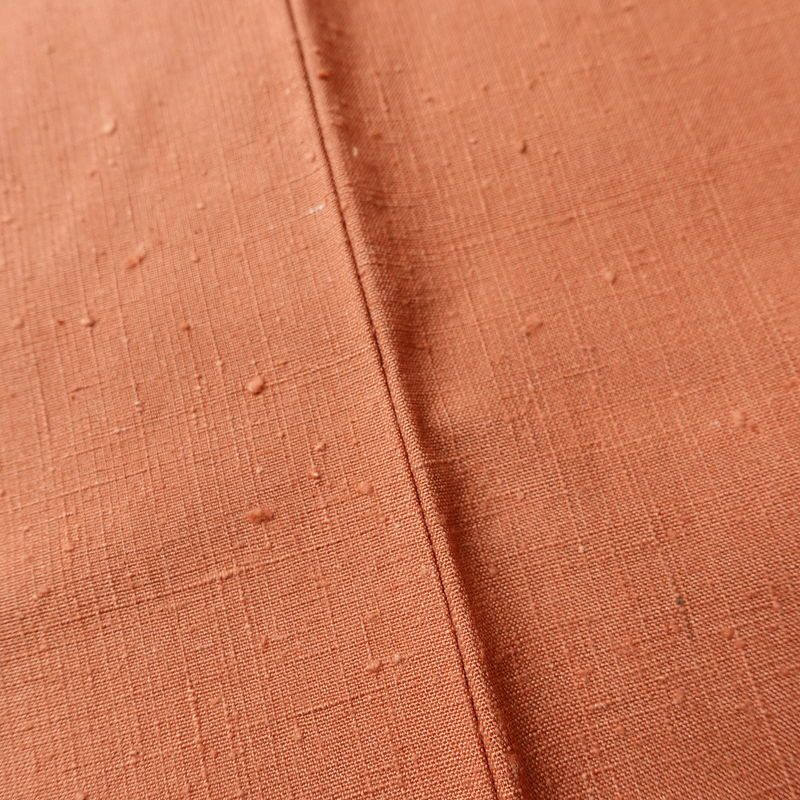 紬 しつけ糸付き 正絹 無地 袷仕立て 身丈161.5cm 裄丈65cm 着物 橙_画像9