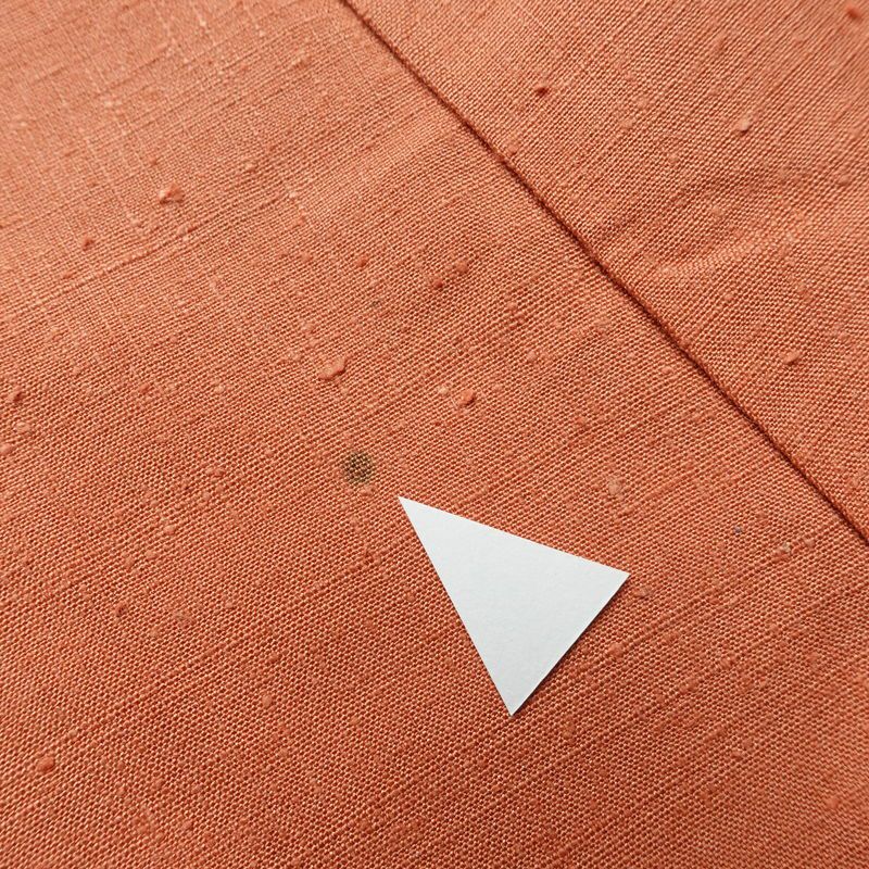 紬 しつけ糸付き 正絹 無地 袷仕立て 身丈161.5cm 裄丈65cm 着物 橙_画像13