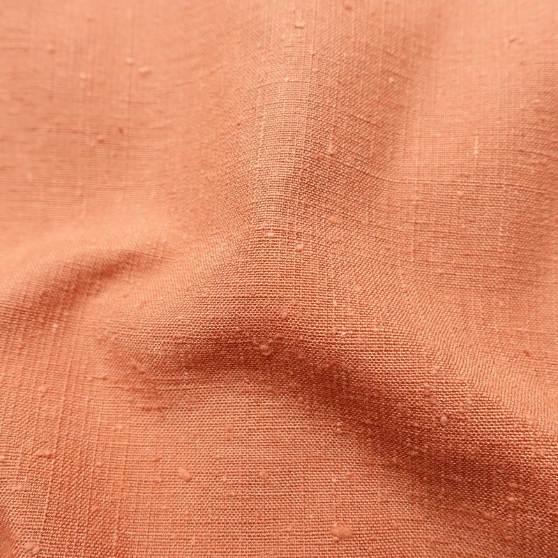 紬 しつけ糸付き 正絹 無地 袷仕立て 身丈161.5cm 裄丈65cm 着物 橙_画像21