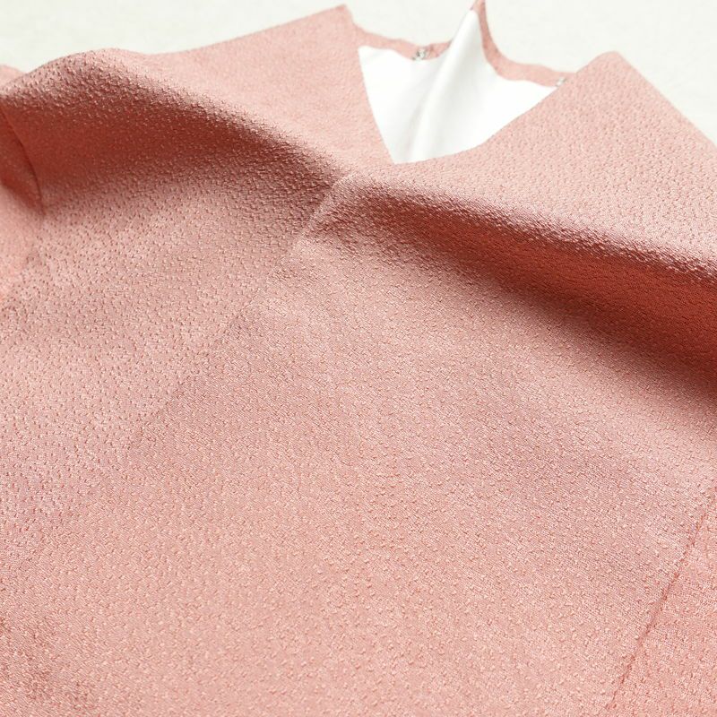 色無地 しつけ糸付き 正絹 その他の柄 袷仕立て 身丈154.5cm 裄丈66cm フォーマル 着物 ピンク_画像18