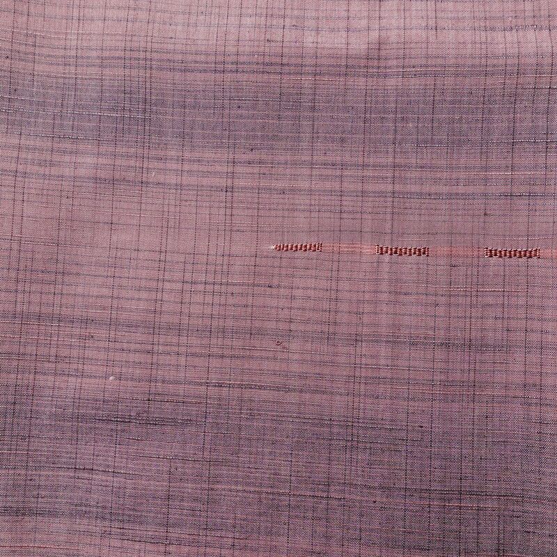 紬 良品 しつけ糸付き 正絹 その他の柄 袷仕立て 身丈159cm 裄丈64cm 着物 紫・藤色_画像6