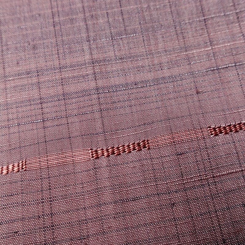 紬 良品 しつけ糸付き 正絹 その他の柄 袷仕立て 身丈159cm 裄丈64cm 着物 紫・藤色_画像8