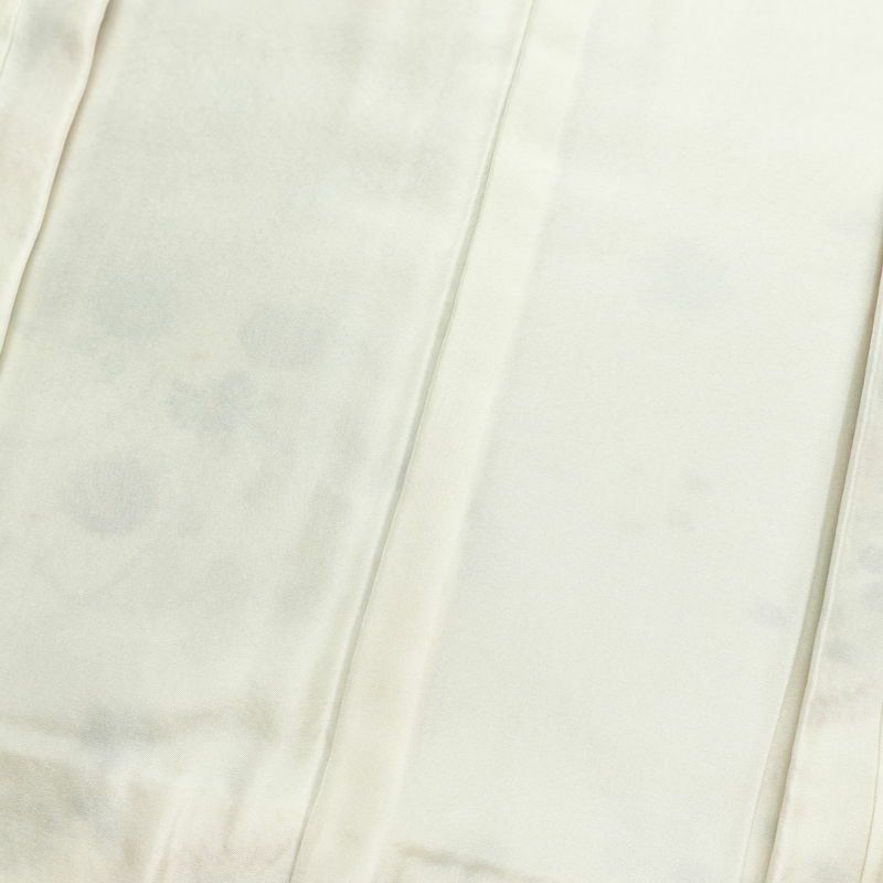 小紋 美品 しつけ糸付き 正絹 古典柄 袷仕立て 身丈162.5cm 裄丈65.5cm 箔 着物 白_画像18