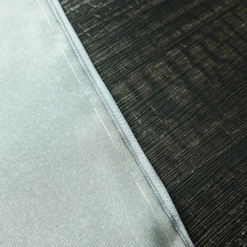 訪問着 紬地 しつけ糸付き 正絹 花柄 袷仕立て 身丈167cm 裄丈67cm フォーマル 着物 青・紺_画像12