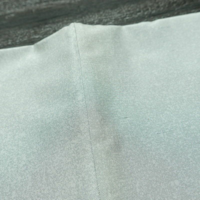 訪問着 紬地 しつけ糸付き 正絹 花柄 袷仕立て 身丈167cm 裄丈67cm フォーマル 着物 青・紺_画像15