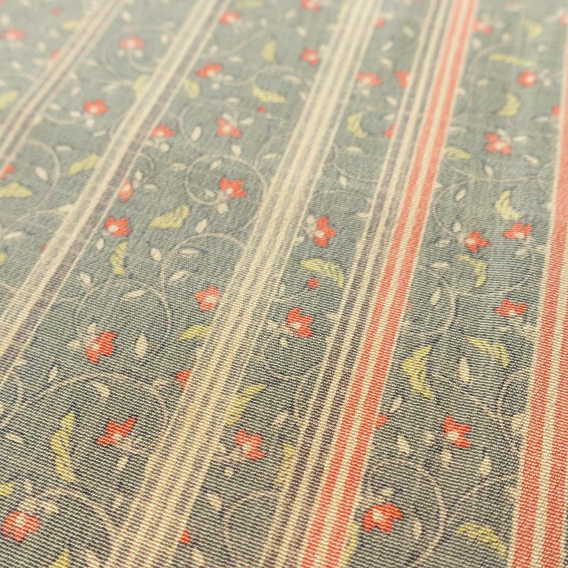 小紋 良品 正絹 縞柄・線柄 袷仕立て 身丈153cm 裄丈66.5cm 着物 緑・うぐいす色_画像7