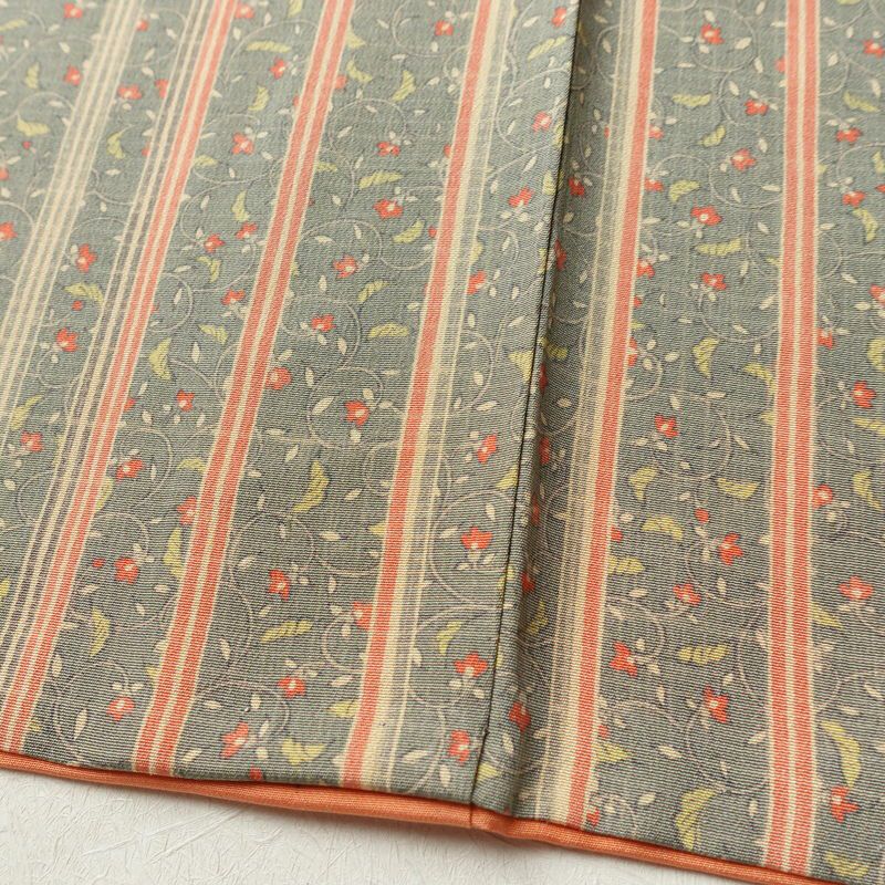 小紋 良品 正絹 縞柄・線柄 袷仕立て 身丈153cm 裄丈66.5cm 着物 緑・うぐいす色_画像10