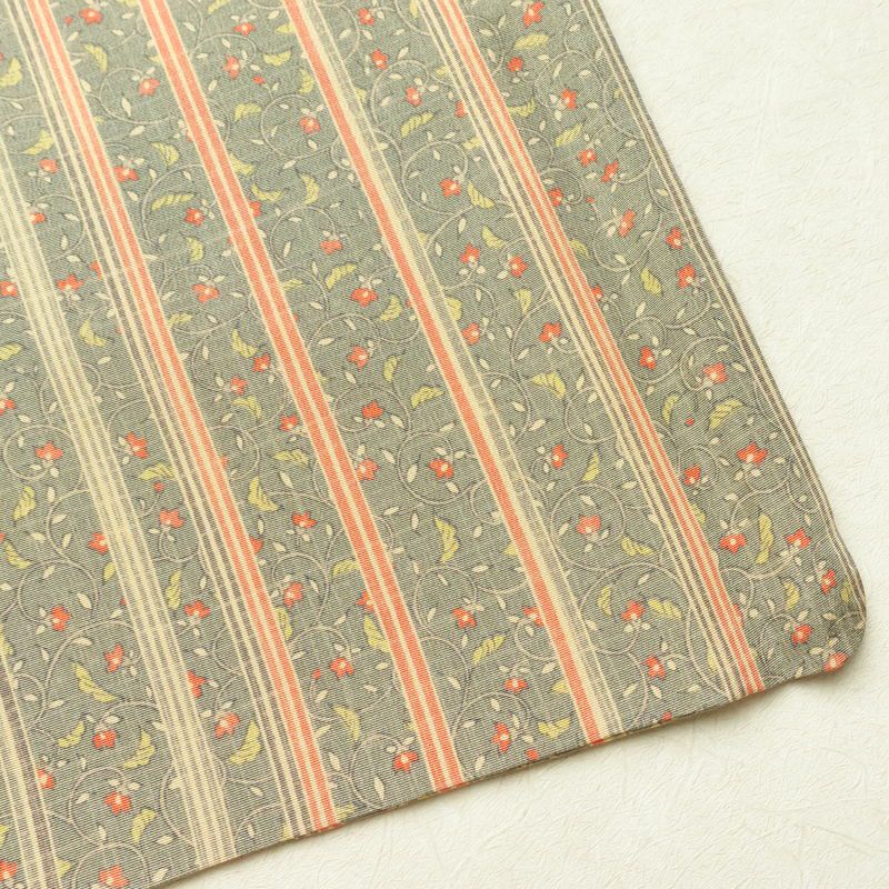 小紋 良品 正絹 縞柄・線柄 袷仕立て 身丈153cm 裄丈66.5cm 着物 緑・うぐいす色_画像14