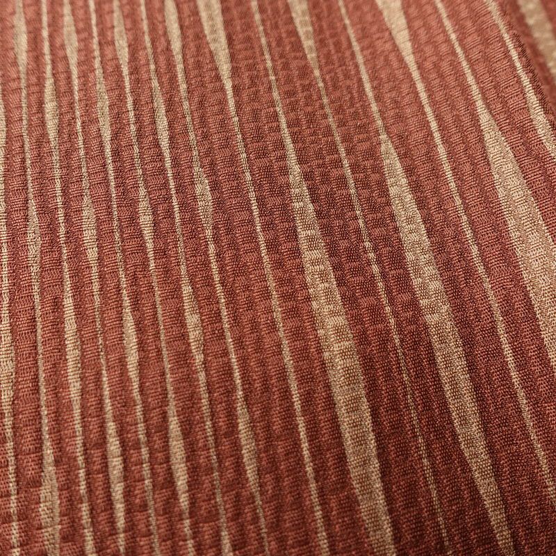 小紋 美品 しつけ糸付き 正絹 縞柄・線柄 袷仕立て 身丈159cm 裄丈67cm モダン 着物 茶_画像8