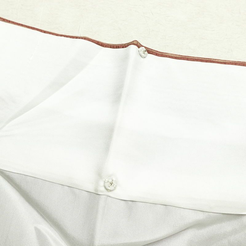 小紋 美品 しつけ糸付き 正絹 縞柄・線柄 袷仕立て 身丈159cm 裄丈67cm モダン 着物 茶_画像19