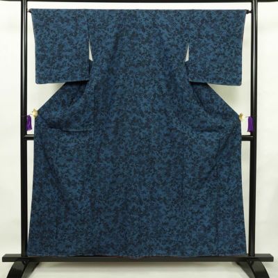 小紋 総絞り 正絹 古典柄 袷仕立て 身丈161.5cm 裄丈65cm 着物