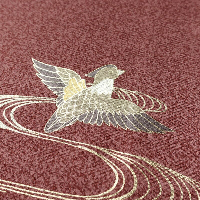 訪問着 良品 しつけ糸付き 正絹 人物・動物柄 袷仕立て 身丈163cm 裄丈65.5cm 箔 金彩 フォーマル 着物 ベージュ_画像6