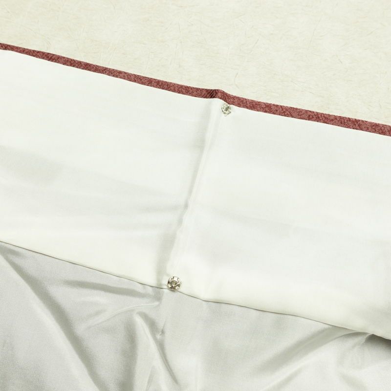 訪問着 良品 しつけ糸付き 正絹 人物・動物柄 袷仕立て 身丈163cm 裄丈65.5cm 箔 金彩 フォーマル 着物 ベージュ_画像20